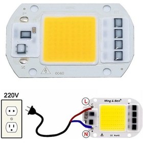 Resim Ac 220v 50w Power Led Gün Işığı Sarı Renk Projektör Lamba Aydınlatma Ampül Warm White 