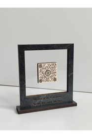 Resim HARPİES IBAN Standı| Hesap Bilgileri Karekod Stant|QR Kod Ödeme Ahşap Masaüstü Çerçeve|Menü Standı|MK5003 