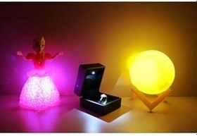 Resim Işık kasabası(189) Işıklı Yüzük Kutusu Kalpli Yüzük, Rcb Led Barbie, 3d Led Küre Gece Lambası Pembe 8 x 15 