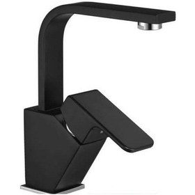 Resim Ar Lunetta Lavabo Bataryası Mat Siyah Kuğu Borulu 103588108 