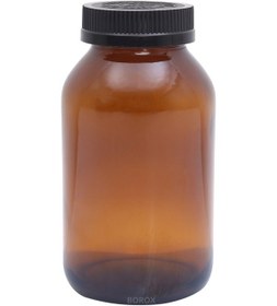Resim Borox Amber Cam Şişe 500 ML Bastır Aç Kapaklı Ecza Şişe 