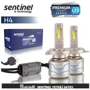 Resim Sentinel Premium Beyaz Led Xenon Ampül Seti 85w 14000 Lumen H4 H4 