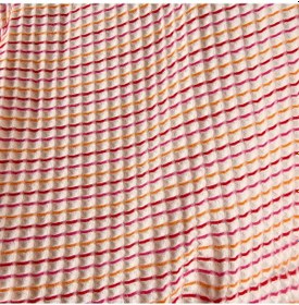 Resim Soft Waffle Koltuk Şalı - Ekru / Bordo - 120x170 Cm Çok Renkli 