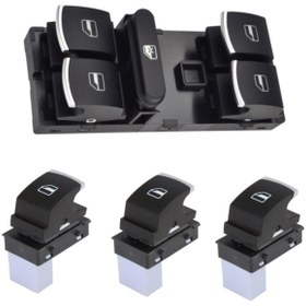 Resim Genel Markalar Seat Uyumlu - Cam Açma Düğmesi Anahtarı Takımı Krom 2009--2016 