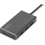 Resim Digitus 4 Port USB 3.0 Hub, 5V/2A güç adaptörü dahil, alüminyum 