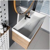 Resim TURKUAZ Cerastyle Etajer Uyumlu Sharp Damlalıklı Lavabo 48 X 48 Cm 