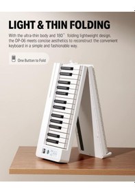 Resim Donner Dp-06 Katlanabilir Dijital Piyano Beyaz 