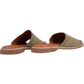 Resim Napa Shoes Kadın Lazer Kesimli Perfore Düz Taban Rahat Terlik Napa-1204 Yeşil 