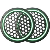 Resim SOUNDERS Neon Işıklı 16 cm Hoparlör ve Midrange Kapağı - 2 Adet - Yeşil 