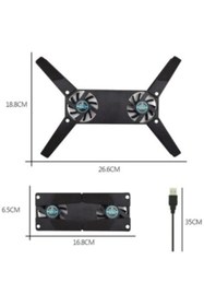 Resim Genel Markalar SVRM Katlanabilir Laptop Soğutucu 2 Fanlı Hızlı Soğutma Soğutucu Dizüstü Bilgisayar Notebook Tablet 