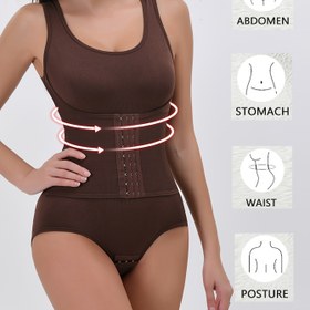 Resim Kemer Daraltıcı ve Kalça Kaldırıcı Ayarlanabilir saç tokası ile Kadınlar için Şekillendirici Bodysuit 