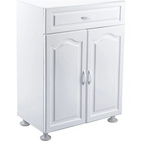 Resim Plastik 2 Kapılı Çekmeceli Pvc Dolap Beyaz 
