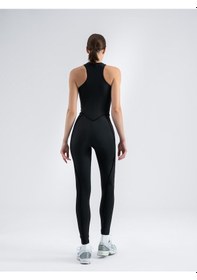 Resim Lismina Sculpt Line Askılı Spor Tayt Tulum Siyah 