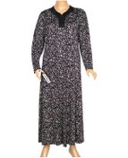 Resim Hesna Kadın Demet Büyük Beden Kuplu Boydan Siyah Elbise Desen 74 Siyah 