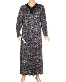 Resim Hesna Kadın Demet Büyük Beden Kuplu Boydan Siyah Elbise Desen 74 Siyah 