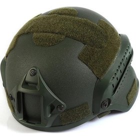 Resim Haki Koruyucu Başlık Miğfer - Askeri Airsoft Paintball Kask Haki 