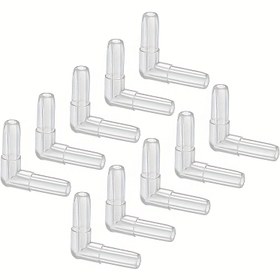 Resim 20 adet, Şeffaf Akvaryum Aksesuar Seti, Balık Tankı Aksesuarı Doğru Açıli Bağlantı, Oksijen Pompası Adaptörü, 4Mm İç Çaplı Hortum, L-Şekilli Akrilik Kontrol Valfi, Balık Tankı Hava Borusu için Uygun, Pil Olmadan 