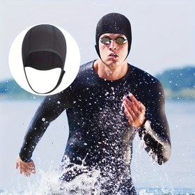 Resim 2.5mm Neopren Su Geçirmez Kulak Koruma Sörf Dalış Kapağı, Erkekler Ve Kadınlar Için Unisex Yüzme Kapağı 