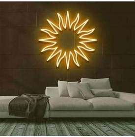 Resim dekoraven Güneş Neon Led Tablo, güneş1 
