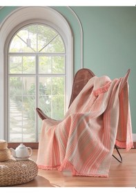 Resim Vicuna Home Pamuklu Tv Battaniyesi Pudra 