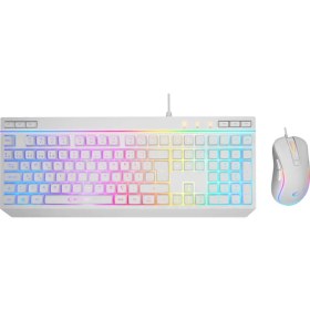 Resim Rampage KM-R57 Seraphic Beyaz Rgb Oyuncu Multmedia Klavye ve 12800 Dpi Mouse Gaming Set 