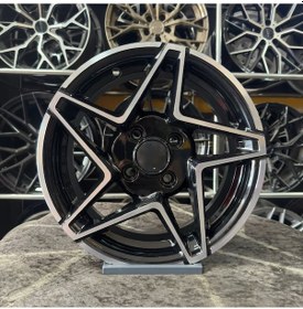 Resim 14" İnç 4x100 Getz Clio Uyumlu Siyah Elmas Kesim Jant Takım 