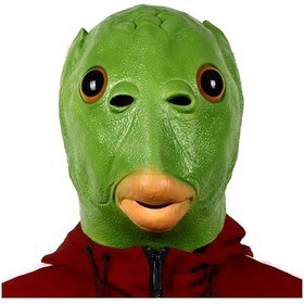 Resim Yeşil Balık Baş Maskesi Cadılar Bayramı Komik Cosplay Kostüm Diğer 