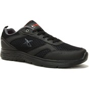 Resim Kinetix Siyah Kırmızı Bağcıklı Running Sneakers Spor Ayakkabı 