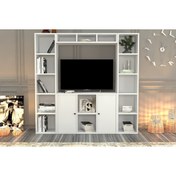 Resim Nettrends Rafli Dolapli Tv Ünitesi Beyaz 165 Cm Tvt-1086-ç 