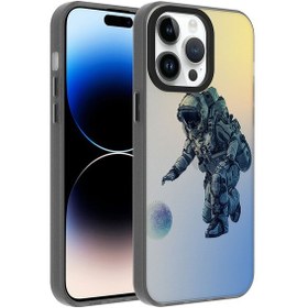 Resim İphone 14 Pro Uyumlu Desenli Zore Dragon Sert Kılıf-astronot Astronot 
