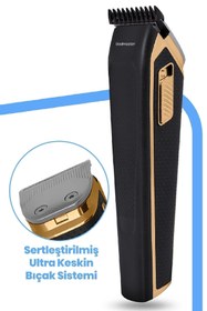 Resim GOLDMASTER Zenith Çift Port Şarj Girişli Kablolu Kablosuz Kullanım Erkek Bakım Seti 