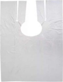 Resim Tek Kullanımlık Berber Kuaför Kesim Önlüğü 100 Adet (Bantlı) 