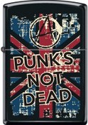 Resim Zippo Çakmak Punks Not Dead Poster Black Matte 