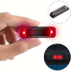 Resim 2 adet Araba Güneş Enerjili Anti-Korsan Işıkları Seti, Gece Parkı için Kırmızı LED Sensör Işıkları, Otomatik Açma/Kapama Fonksiyonu ile Güneş Enerjili, Motorlu Araçlar için Gösterge Işıkları, Modern Araba Aksesuarları, Güneş Enerjili Işıklar, Araba Işık Aksesuarları 