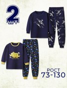 Resim Amricon Bebekler İçin 2 Parçalı Pantolonlu Pijama Takımı 458161991 Mavi 