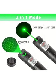 Resim jvx Jv-3454 Yeşil Lazer 2 In 1 Güçlü Şarjlı Lazer Işık Ayarlanabilir Desen, Uzun Menzilli 