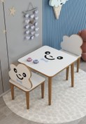 Resim webkapinda Çocuk Masa Sandalye Takımı Aktivite Masası Çocuk Oyun Masası 2 Sandalye 1 Masa 