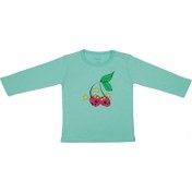 Resim Popique Organics Cherry Uzun Kollu Mint Organik T-Shirt 