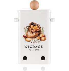 Resim The Mia Storage Patates Soğan Kabı 13x20x32 Cm Beyaz 