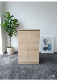 Resim Gizli Bölmeli Kiler Dolabı Safir Meşe 