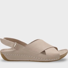 Resim Capone Outfitters Florina Hakiki Deri Soft Konfor Kadın Sandalet 