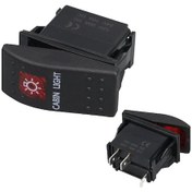 Resim Powermaster Kabin Sembollü Işıklı 3 Pinli On-off 12-24v Marin Switch-179256 
