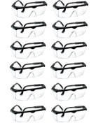 Resim rigour Koruyucu Gözlük Şeffaf Çalışma Gözlüğü 12 Adet 