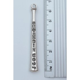 Resim Bu Farklı Beyzbol Sopası Zincir Kolye - Gümüş Kaplama - Erkek Kadın Kolye - Kod:489 