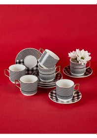 Resim Neva N3504 Venis 6 Kişilik Kahve Fincan Takımı 100 Ml 