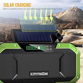Resim Acil Solar El Krank Radyosu 5000mAh Güç Bankası Şarj Cihazı Flaş Işığı Açık Kamp Hayatta Kalma Radyosu,güneş enerjisi şarj radyo 