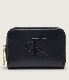 Resim Calvin Klein Kadın Ck Desenli Fermuar Kapamalı Kart Bölmeli Siyah Cüzdan Lv04f1154g-ub1-12074 Siyah 
