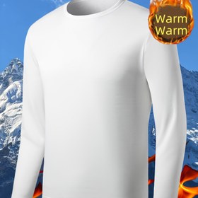 Resim Erkek Termal Sıkıştırma Gömleği - Kalın Polarlı Uzun Kollu Atletik Üst Koşu, Eğitim ve Günlük Giyim için - İnce Kesim Soğuk Hava Egzersiz Gömleği, Artırılmış Sıcaklık, Kış Spor Giyim, Şık Tasarım, Dayanıklı Spor Giyim, Koşu Ekipmanı, Spor Tarzı, Yüksek Kaliteli Kumaş, Fitness Tutkunları 