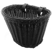 Resim Çocuk Bisiklet Ön Sepeti Bisiklet Askılı Sepet Bisiklet Pp Rattan Örgü Sepet Ayarlanabilir Kemerlerle D Siyah Siyah 