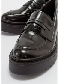 Resim Luvishoes Nonte Siyah Açma Kadın Loafer Siyah 